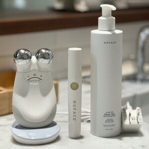 NuFace Trinity, FIX Microwand, and 10 oz Aqua Gel Activator